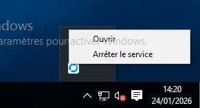 Arrêt du service de prise en main à distance